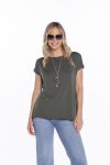 CAMISETA CON COLLAR PRIMAVERA VERANO BUDDYBLUE KAKI
