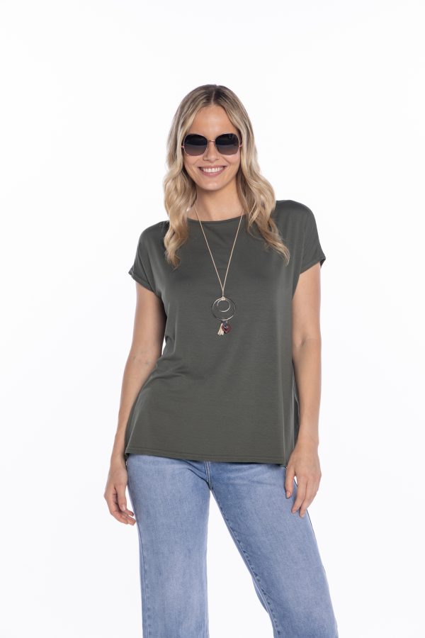 CAMISETA CON COLLAR PRIMAVERA VERANO BUDDYBLUE KAKI