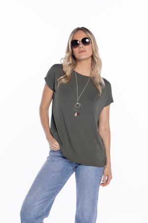 CAMISETA CON COLLAR PRIMAVERA VERANO BUDDYBLUE KAKI 32
