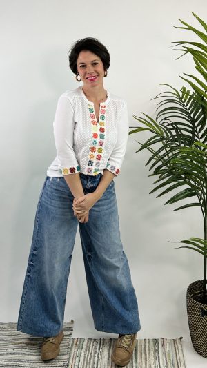FALSA CAMISA CON CROCHET COTTON W BLANCO