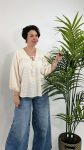 BLUSA M 3/4 LAZO FARUK CRUDO
