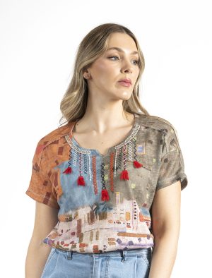 CAMISETA FLECOS VERANO ESTAMPADO KALISSON U 30