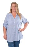 CAMISA RAYAS TALLA GRANDE ISABEL G AZUL
