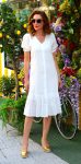 VESTIDO MPERFORADO LEMAILLE LEMAILLE BLANCO