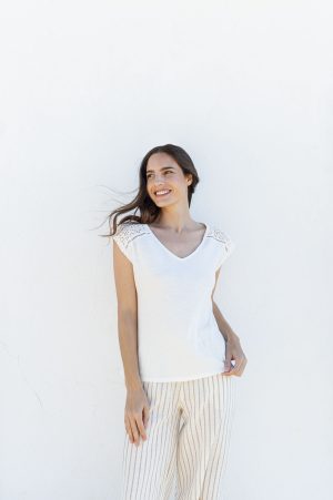 CAMISETA CROCHET NICTE NICTE BLANCO 39.99