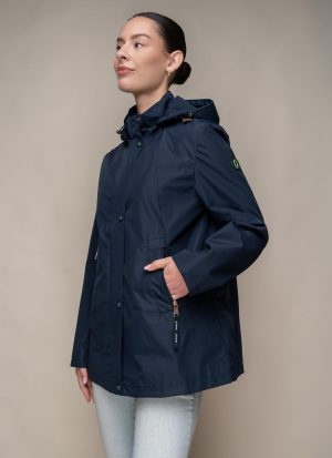 GABARDINA CORTA CAPUCHA OPCION MARINO