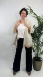 GUARDAPOLVOS LISO CON FLECOS PARA ELLAS BEIGE
