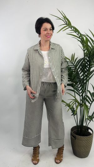 PANTALON RAYA ANCHO MODA PRIMAVERA PARA ELLAS U 34.99