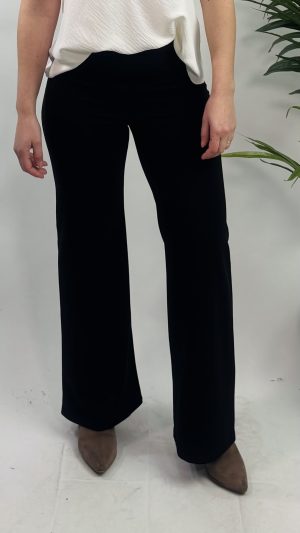PANTALON ACHO VESTIR PARA ELLAS NEGRO 33.99