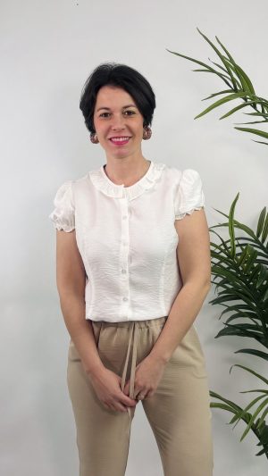 BLUSA ROMANTICA PRIMAVERA PARA ELLAS BLANCO