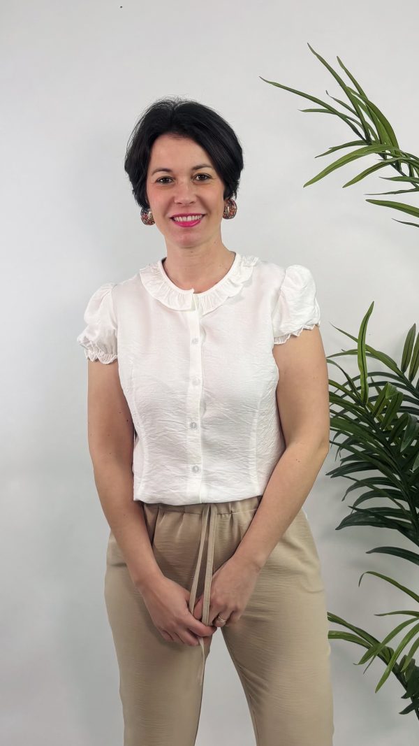 BLUSA ROMANTICA PRIMAVERA PARA ELLAS BLANCO