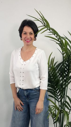 BLUSA PRIMAVERA AROS ROCIO BLANCO 39.99