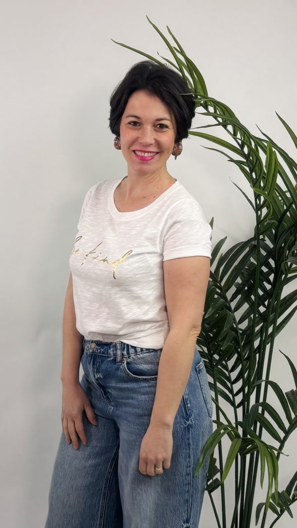 CAMISETA BE KIND ROCIO BLANCO