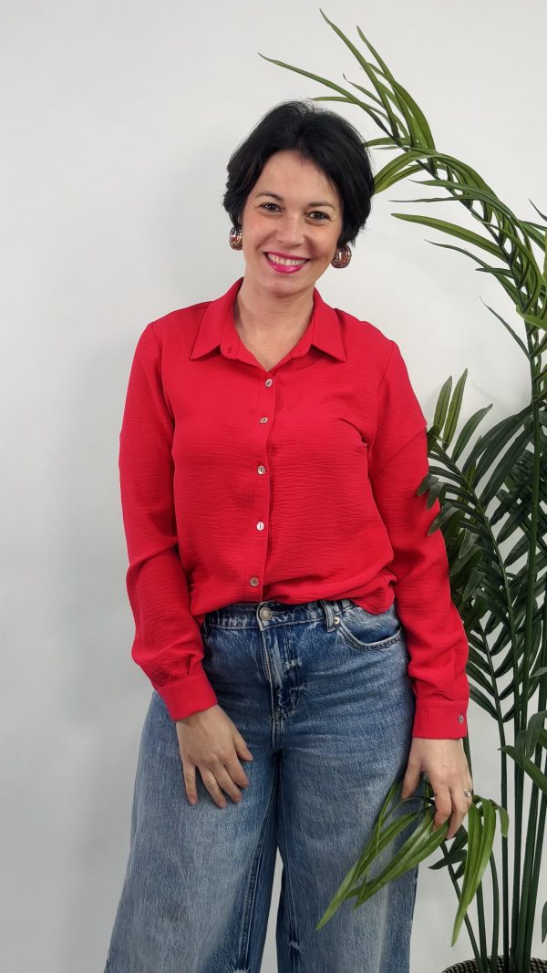 CAMISA LISA PRIMAVERA STRATEGGA ROJO