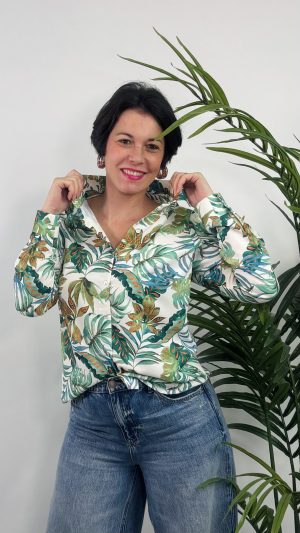 CAMISA FLOREADA PRIMAVERA STRATEGGA VERDE 31