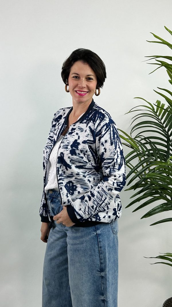 SUDADERA BOMBER PRIMAVERA STRATEGGA AZUL