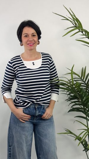 CAMISETA MARINERA  PRIMAVERA STRATEGGA BLANCO