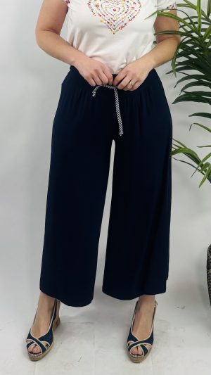PANTALON ANCHO CORDON STRATEGGA MARINO