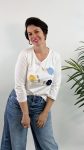 CAMISETA FLOR COLORES PRIMAVERA STRATEGGA BLANCO