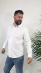 CAMISA ENTALLADA CUELLO ITALIANO SURTRANSA BLANCO