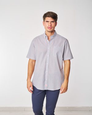 CAMISA CUADROS VERANO MANGA CORTA SURTRANSA AZUL